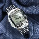 Casio Vintage Illuminator Data Bank Silver Chain Watch DB-360-1ADF - Image 2