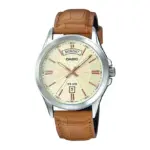 Casio Enticer Day Date Leather Belt Watch MTP-1381L - 9AVDF