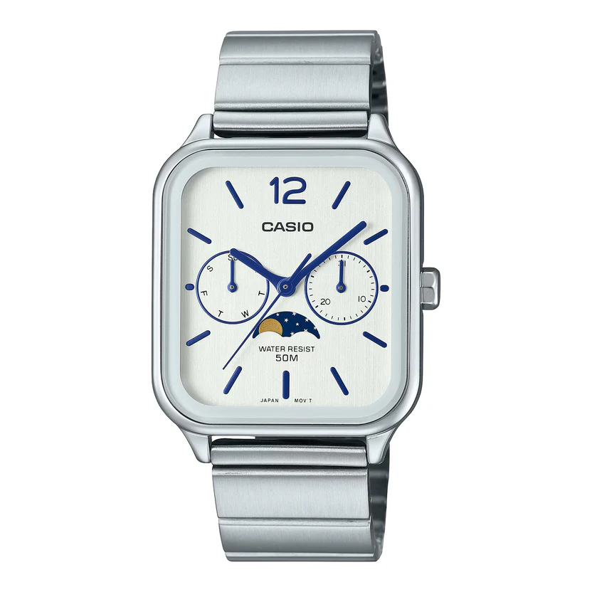CasioMTP-M305D-7AVDFWatch_1.webp Casio Standard Moon Phase Day Date Chain Watch MTP-M305D-7AVDF - Image 1