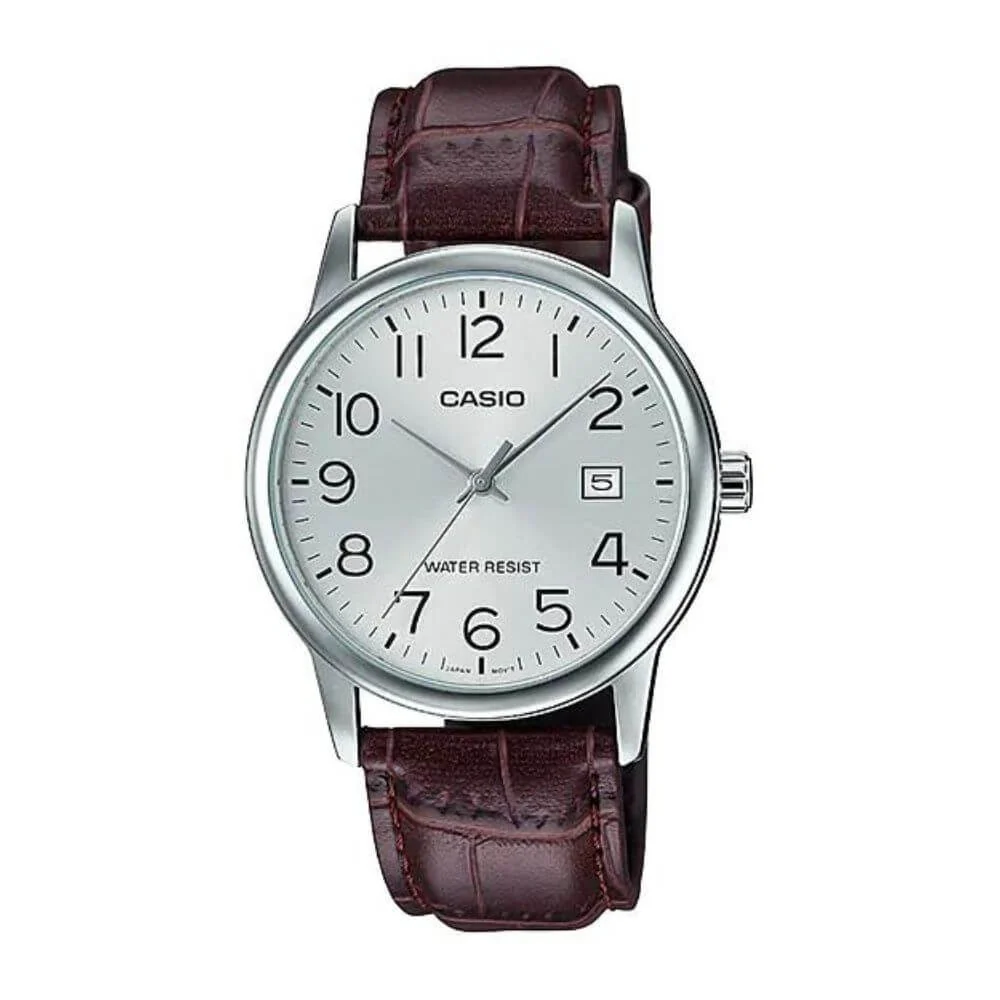 CasioMTP-V002L-7B2UDFWatch.webp Casio MTP-V002L-7B2UDF Belt Watch For Men - Image 1