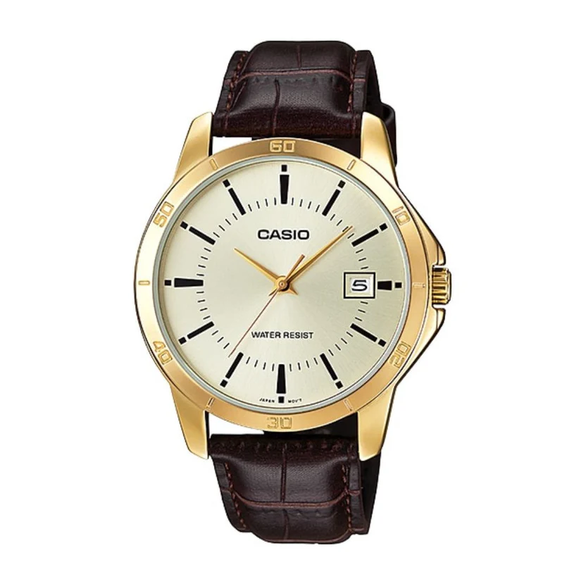 CasioMTP-V004GL-9AUDFWatch_1.webp Casio Standard Date Belt Watch MTP-V004GL-9AUDF - Image 1