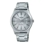 Casio MTP-V006D-7CUDF Standard Day Date Silver Chain Watch