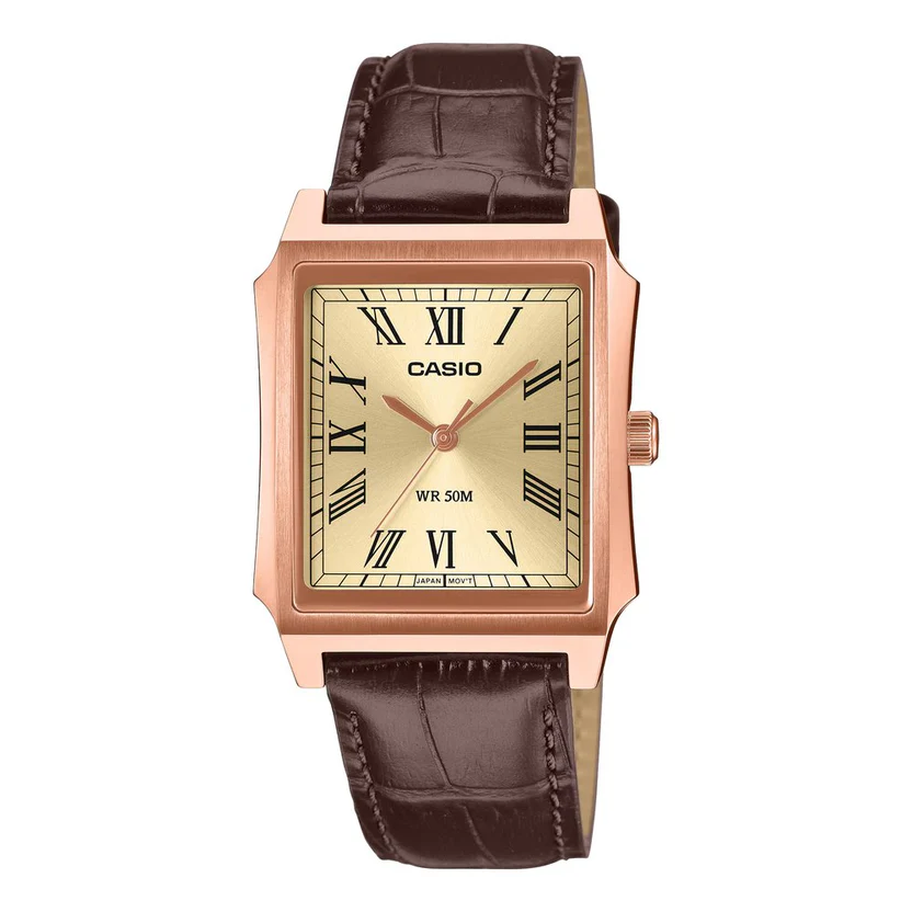 Casio_MTP-B190RGL-9BVDF_Watch.webp Casio Standard Tank Leather Belt Watch MTP-B190RGL-9BVDF - Image 1
