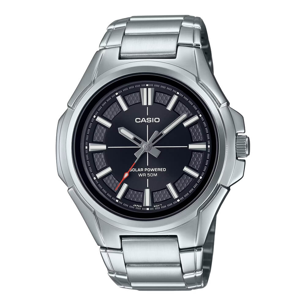 Casio_MTP-RS100D-1AVDF_Watch.jpg Casio Standard Solar Powered Chain Watch MTP-RS100D-1AVDF - Image 1