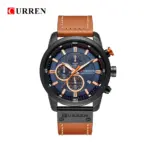 Curren 8291 Watch For Men - Brown Black Blue - Image 2