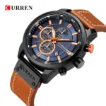 Curren 8291 Watch For Men - Brown Black Blue - Image 3
