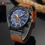 Curren 8291 Watch For Men - Brown Black Blue - Image 5