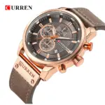 Curren 8291 Watch For Men - Rose Lite Brown - Image 2