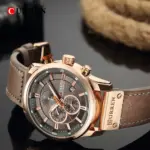 Curren 8291 Watch For Men - Rose Lite Brown - Image 3