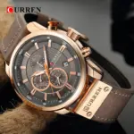 Curren 8291 Watch For Men - Rose Lite Brown - Image 4
