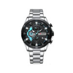 Curren 8402 Watch for Men - Silver Black - Image 6