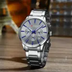 Curren 8435 Orginal Watch For Watch-Full Silver