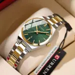 Curren 8439 Watch For Women - Gold Green - Image 2