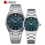 Curren 8439 Watch For Couple - Silver Blue