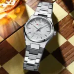 Curren 8439 Watch For Couple - Full Silver - Image 3