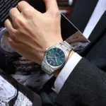 Curren 8439 Watch For Men - Silver Blue - Image 2