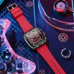 CURREN 8442 Multi-function Chronograph Men Watch For Men -Red - Image 2