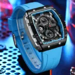 CURREN 8442 Multi-function Chronograph Men Watch- Sky Blue - Image 2