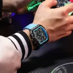 CURREN 8442 Multi-function Chronograph Men Watch- Sky Blue - Image 4