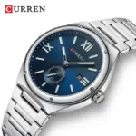 Curren 8471 Watch For Men - Silver Blue - Image 3