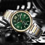 Curren 8471 Watch For Men - Silver Gold Green - Image 2