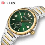 Curren 8471 Watch For Men - Silver Gold Green - Image 3