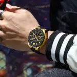 Curren 8489 Watch For Men Silicon Belt-Gold - Image 2