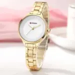 Curren 9015 Watch For Women-Rose Gold White