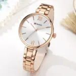 Curren 9017 Watch For Women-Rose Gold White - Image 3