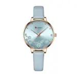 Curren 9068 Belt Watch For Women-Light Blue