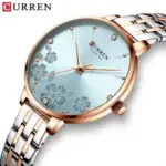 Curren 9068  Chain Watch For Women-Rose Blue - Image 2