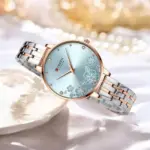 Curren 9068  Chain Watch For Women-Rose Blue - Image 3