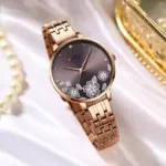 Curren 9068 Chain Watch For Women-Rose Coffee