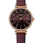 Curren 9081 Watch For Women-Dark Red