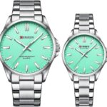 Curren 9090 Watch For Couple - Silver Sky