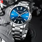 Curren 9090 Watch For Women - Silver Blue - Image 2