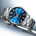 Curren 9090 Watch For Women - Silver Blue - Image 3