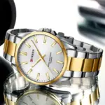 Curren 9090 Watch For Couple - Silver Gold - Image 2