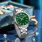 Curren 9090 Watch For Couple - Silver Green - Image 2