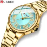 Curren 9091 Watch For Women - Sky Gold - Image 3