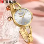 CURREN 9092 Women Watch-Golden White