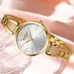 CURREN 9092 Women Watch-Golden White - Image 3