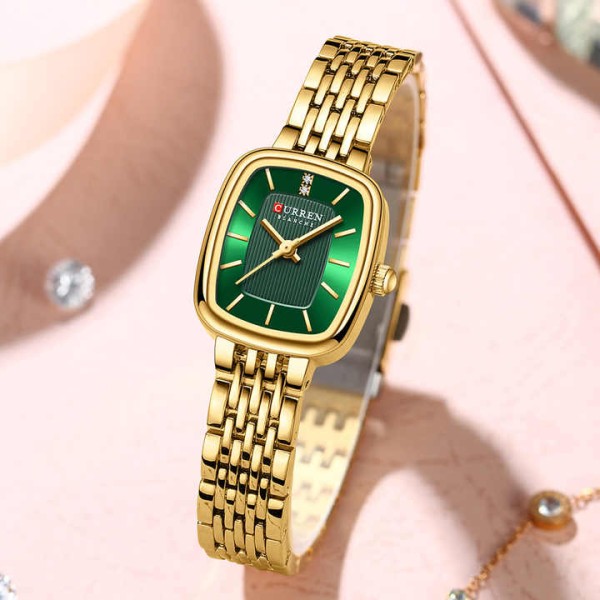 Curren-9093-Women-Watch-Golden-Green.jpg Curren 9093 Women Watch-Golden Green - Image 1