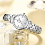 Curren 9094 Watch For Women - Full Silver - Image 3