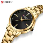 Curren 9094 Watch For Women - Gold Black - Image 3