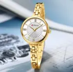 Curren 9097 For Women - Golden White