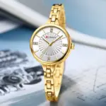 Curren 9097 For Women - Golden White