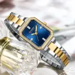 Curren 9102 Watch For Women - Silver Gold Blue - Image 2