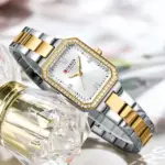 Curren 9102 Watch For Women - Silver Gold White - Image 2