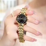 Curren 9106 Watch For Women - Gold Black - Image 3